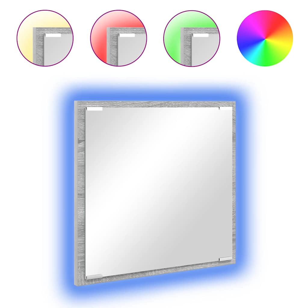 LED kupaonsko ogledalo Zidne Siva Sonoma 40 x 37 x 8.5 cm