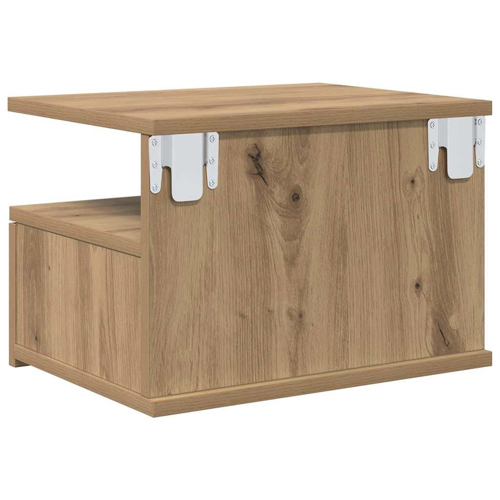 Lebdeća noćna ormarić 2 pcs Umjetnički hrast 40 x 31 x 28 cm