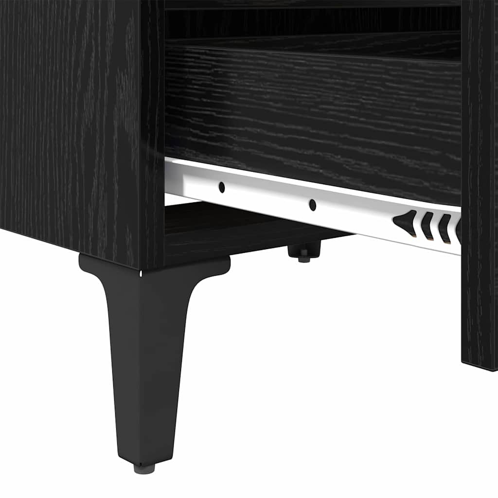 Noćni ormar 2 pcs Crni hrast 40 x 35 x 50 cm Konstruirano drvo