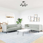 Kauč za dnevni boravak 2 pcs Svijetlo siva 194 x 74,5 x 70,5 cm