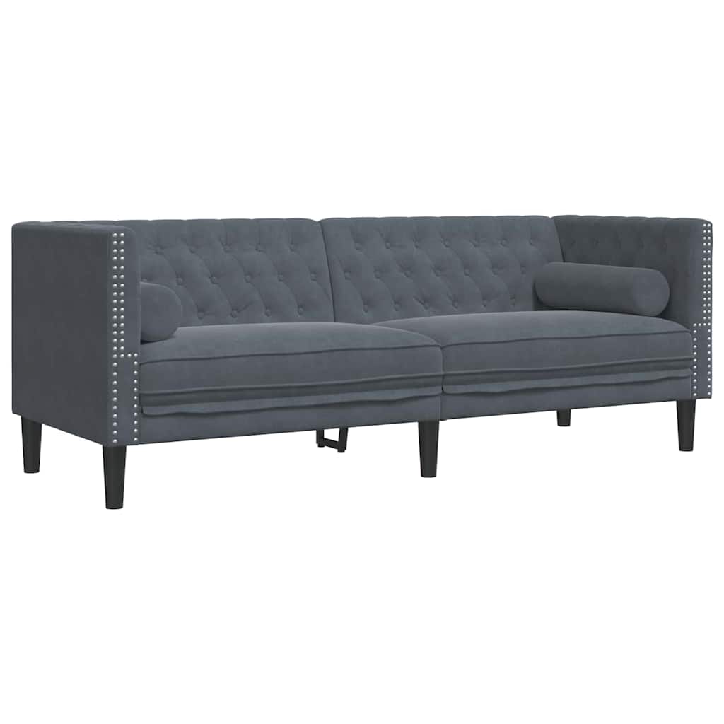 Kauč za dnevni boravak 3 pcs Tamno siva 194 x 74,5 x 70,5 cm