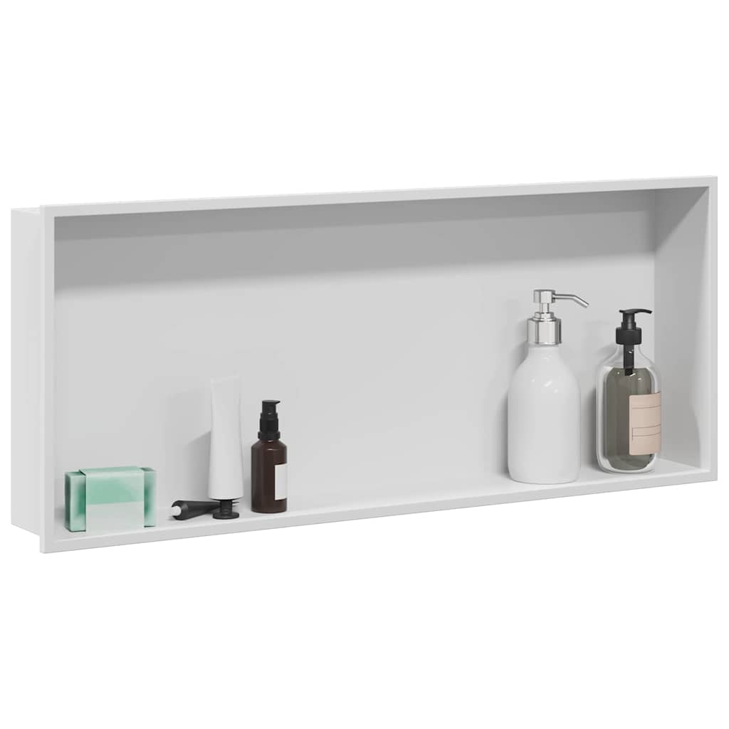 Ničica za tuš Bijelo 75 x 30 x 9,5 cm Nehrđajući čelik