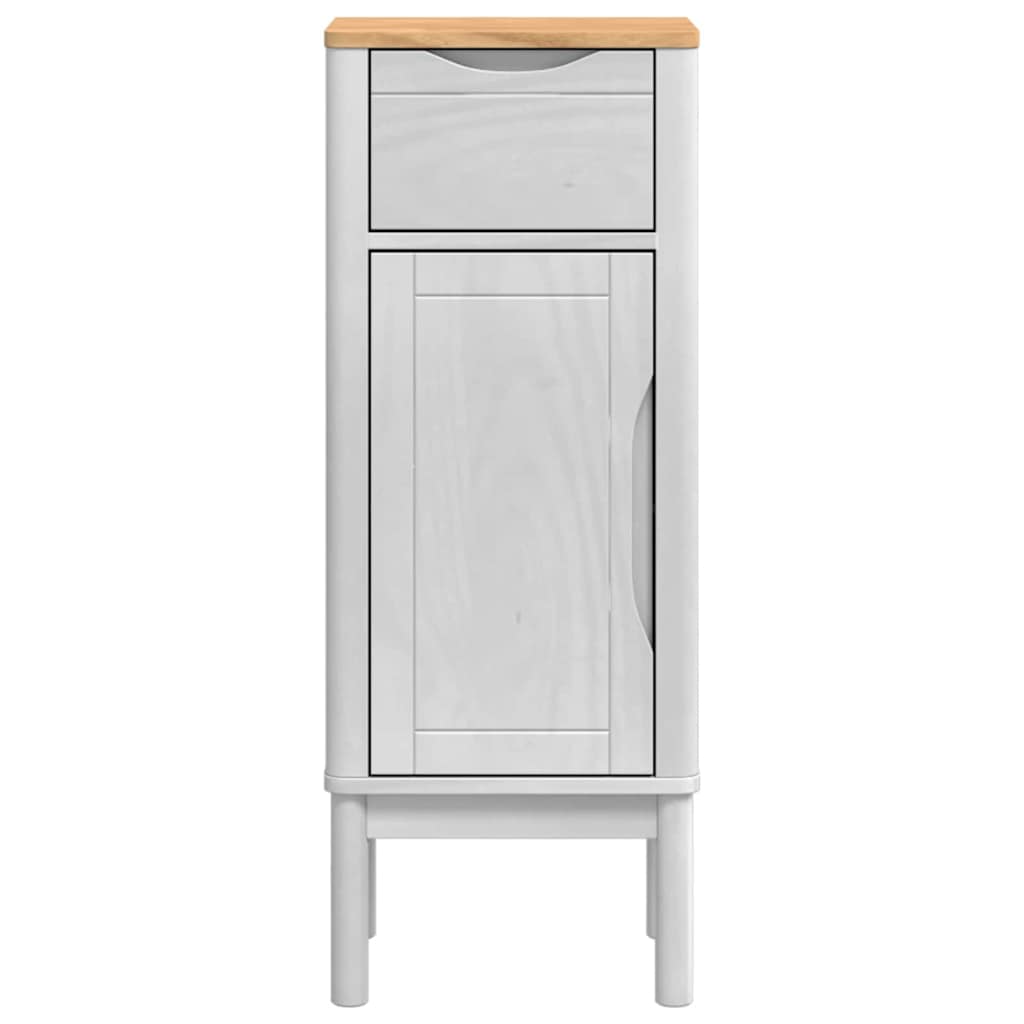 Kupaonski ormar FLORO Bijelo 35 x 30 x 90 cm Čvrsto borovo drvo
