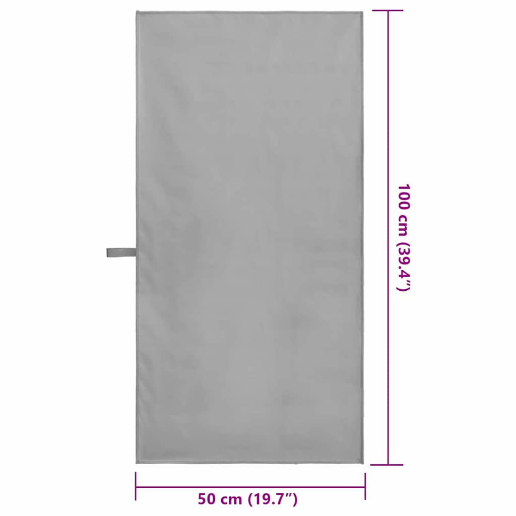 Sportski Ručnici 2 pcs Tamno siva 100 x 50 cm