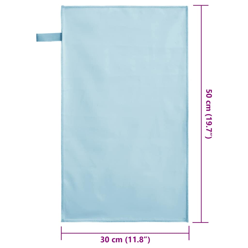 Sportski Ručnici 2 pcs Plava 50 x 30 cm Poliester i poliamid