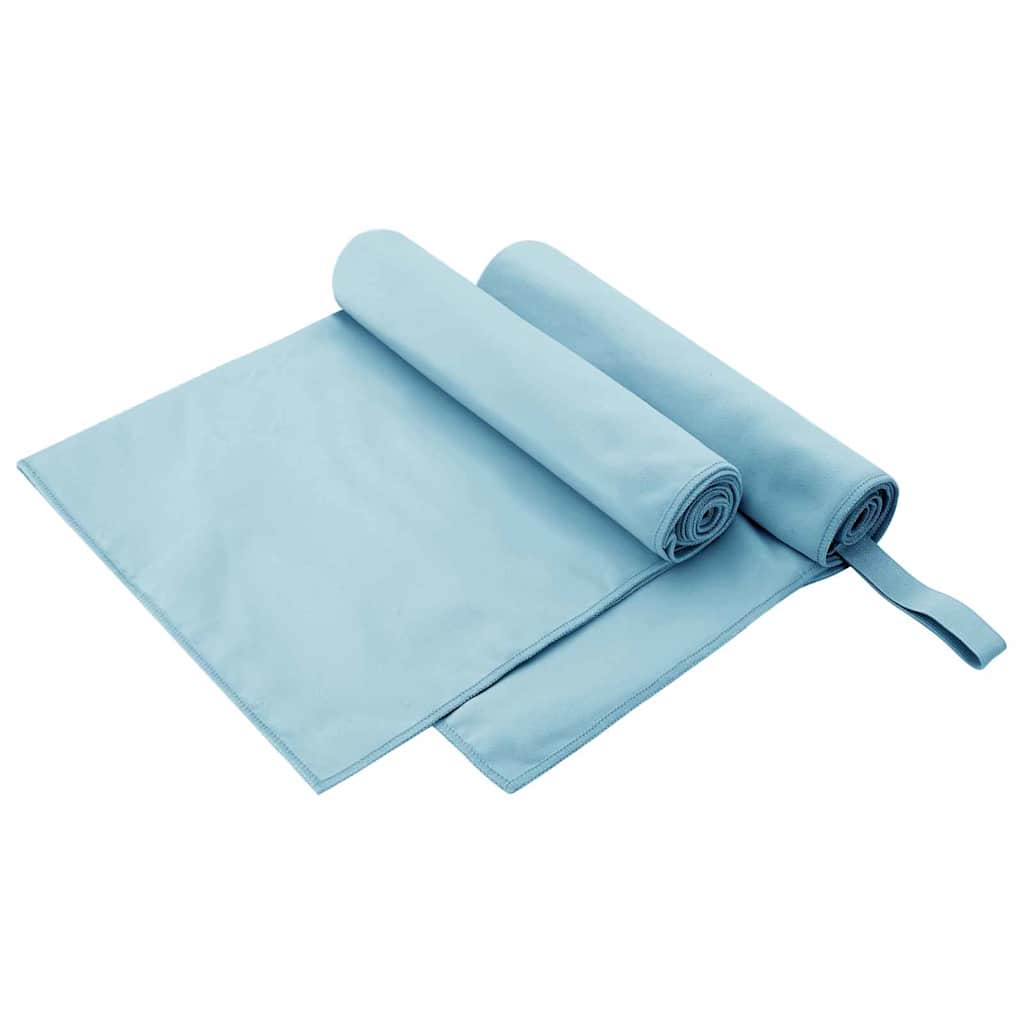 Sportski Ručnici 2 pcs Plava 100 x 50 cm Poliester i poliamid