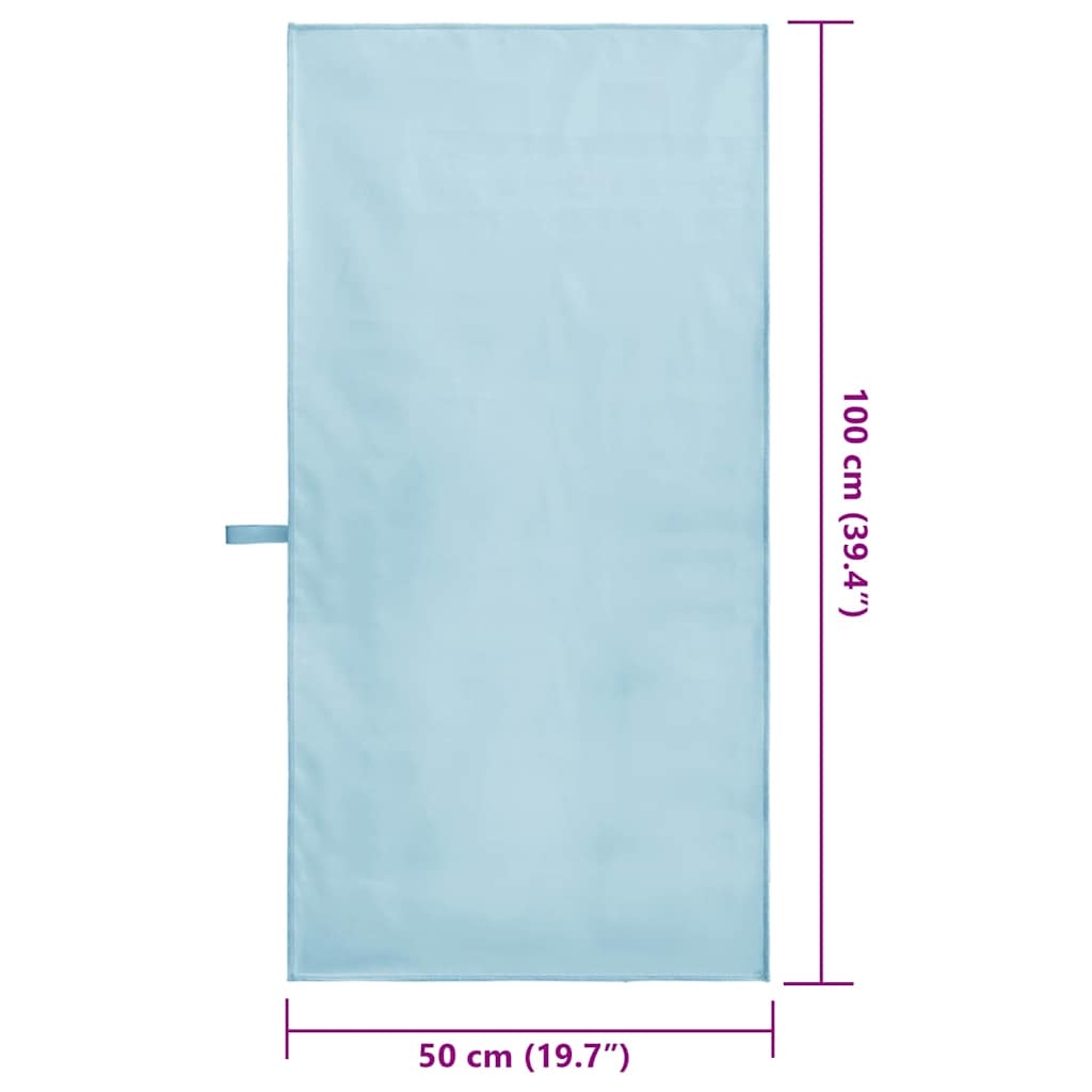 Sportski Ručnici 2 pcs Plava 100 x 50 cm Poliester i poliamid