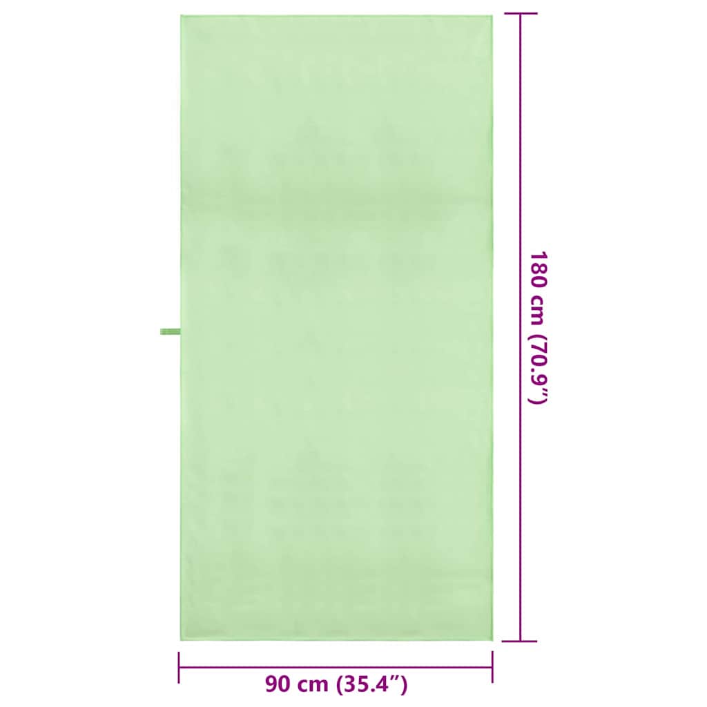 Sportski Ručnici 2 pcs Zelena 180 x 90 cm Poliester i poliamid