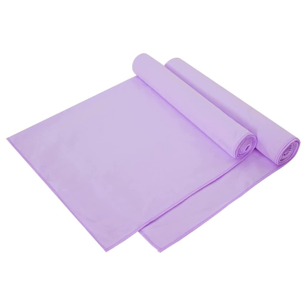 Sportski Ručnici 2 pcs Ljubičasta 140 x 70 cm