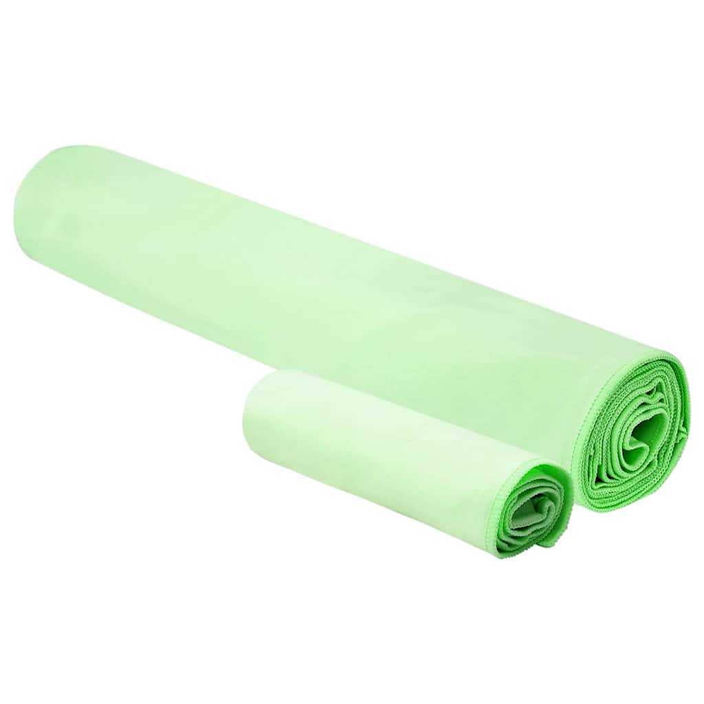 Set sportskih ručnika 2 pcs Zelena tkanina