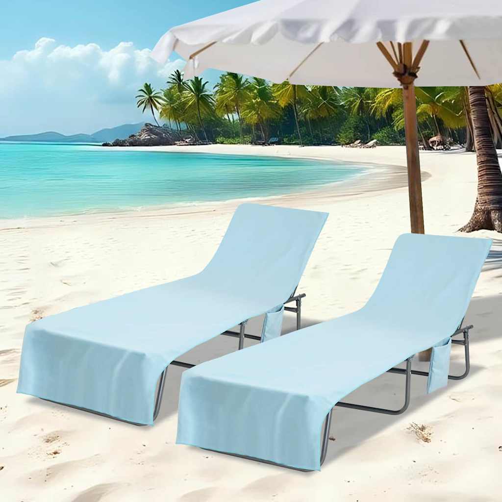 Ručnici za ležaljku 2 pcs Plava 210 x 75 cm