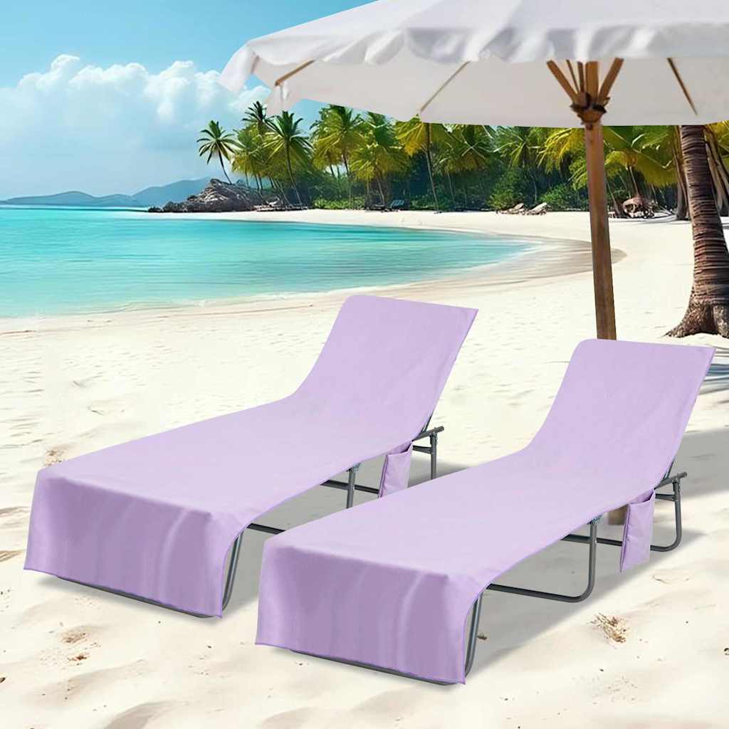 Ručnici za ležaljku 2 pcs Ljubičasta 210 x 75 cm