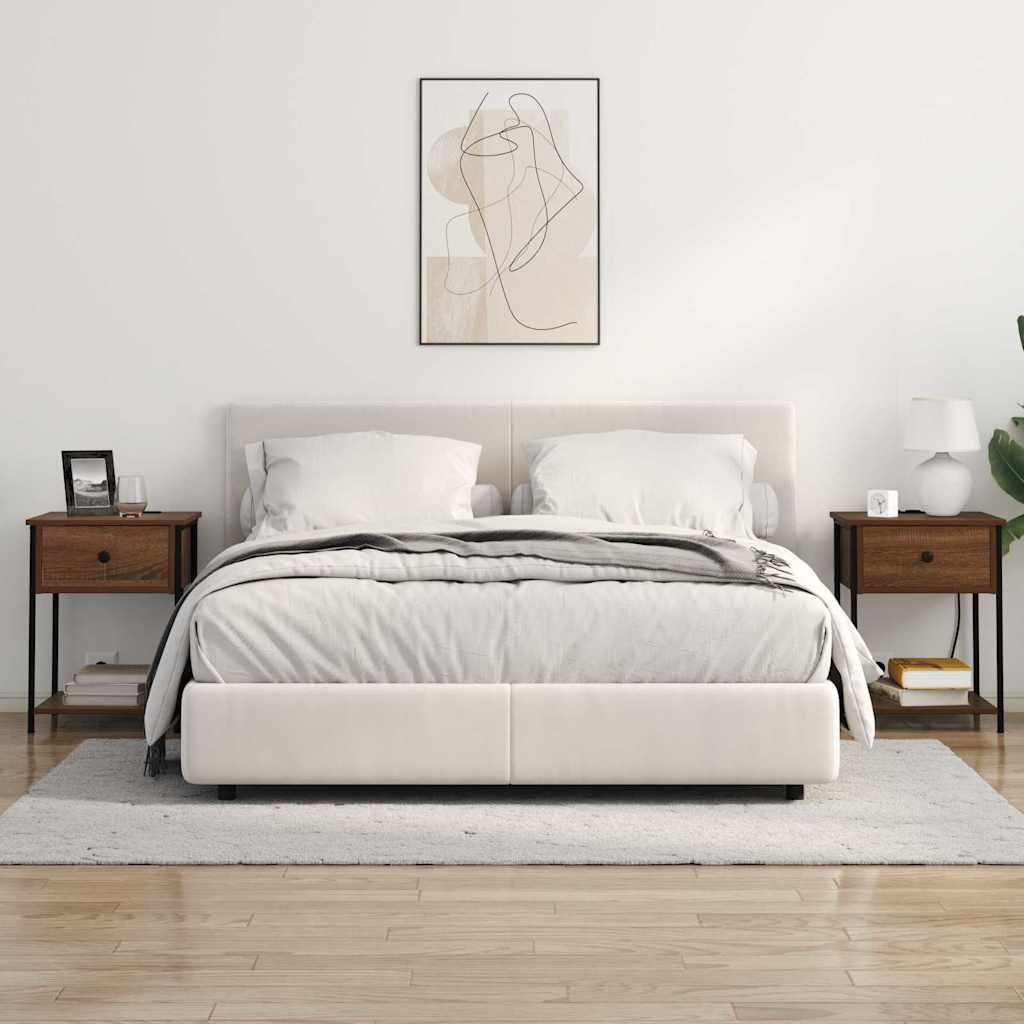 Noćni ormar 2 pcs Smeđi hrast 42 x 41 x 56 cm Konstruirano drvo