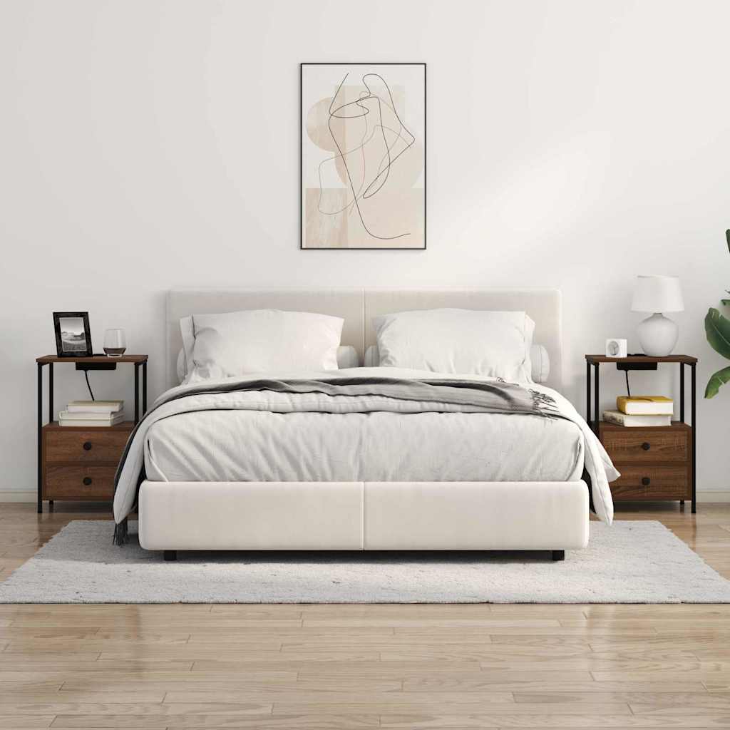 Noćni ormar 2 pcs Smeđi hrast 40 x 31 x 60 cm Konstruirano drvo