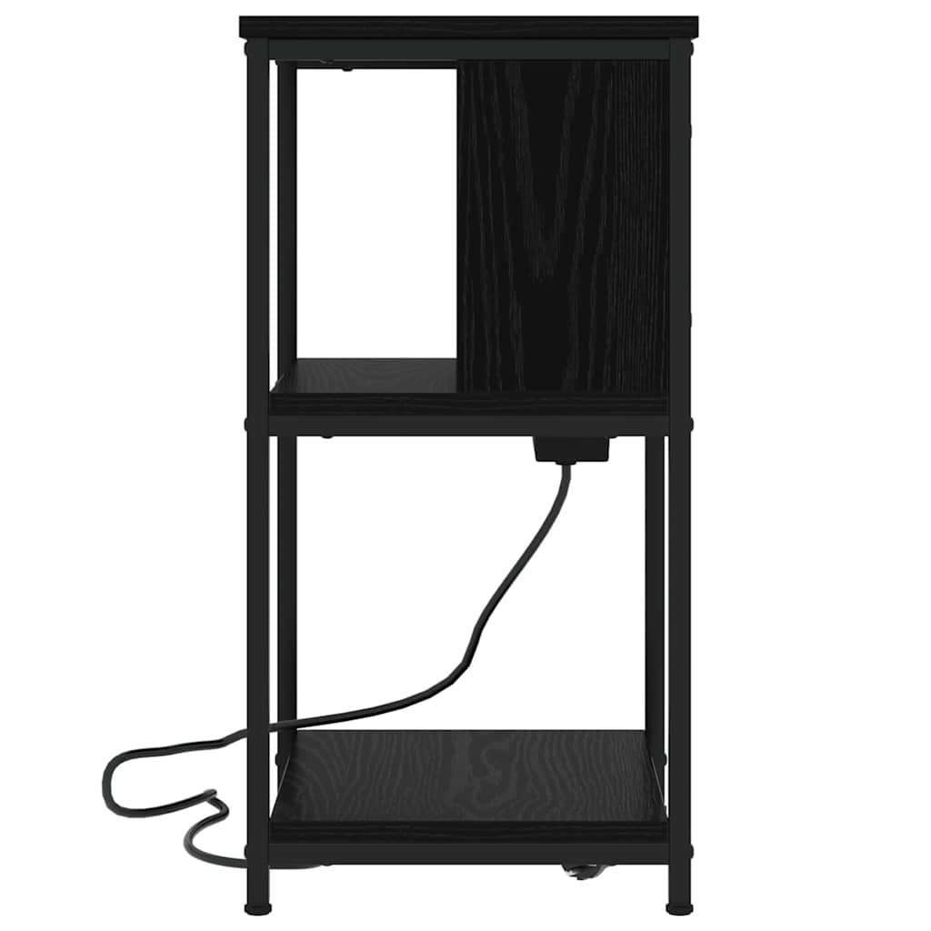 Noćni ormar 2 pcs Crni hrast 38 x 31 x 61 cm Konstruirano drvo