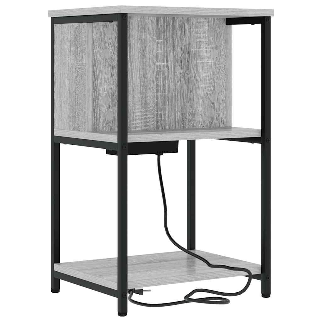 Noćni ormar 2 pcs Siva Sonoma 38 x 31 x 61 cm Konstruirano drvo