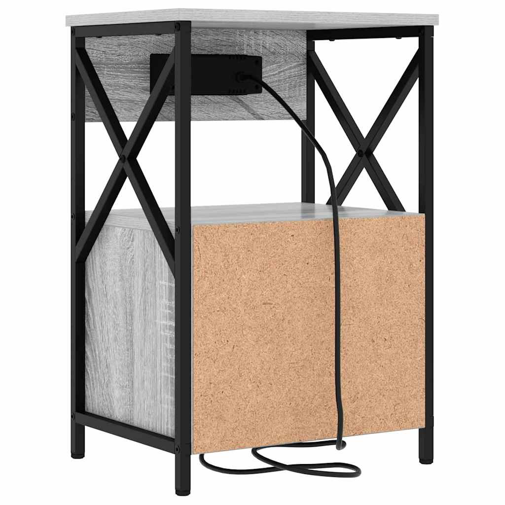 Noćni ormar Siva Sonoma 40 x 31 x 60 cm Konstruirano drvo