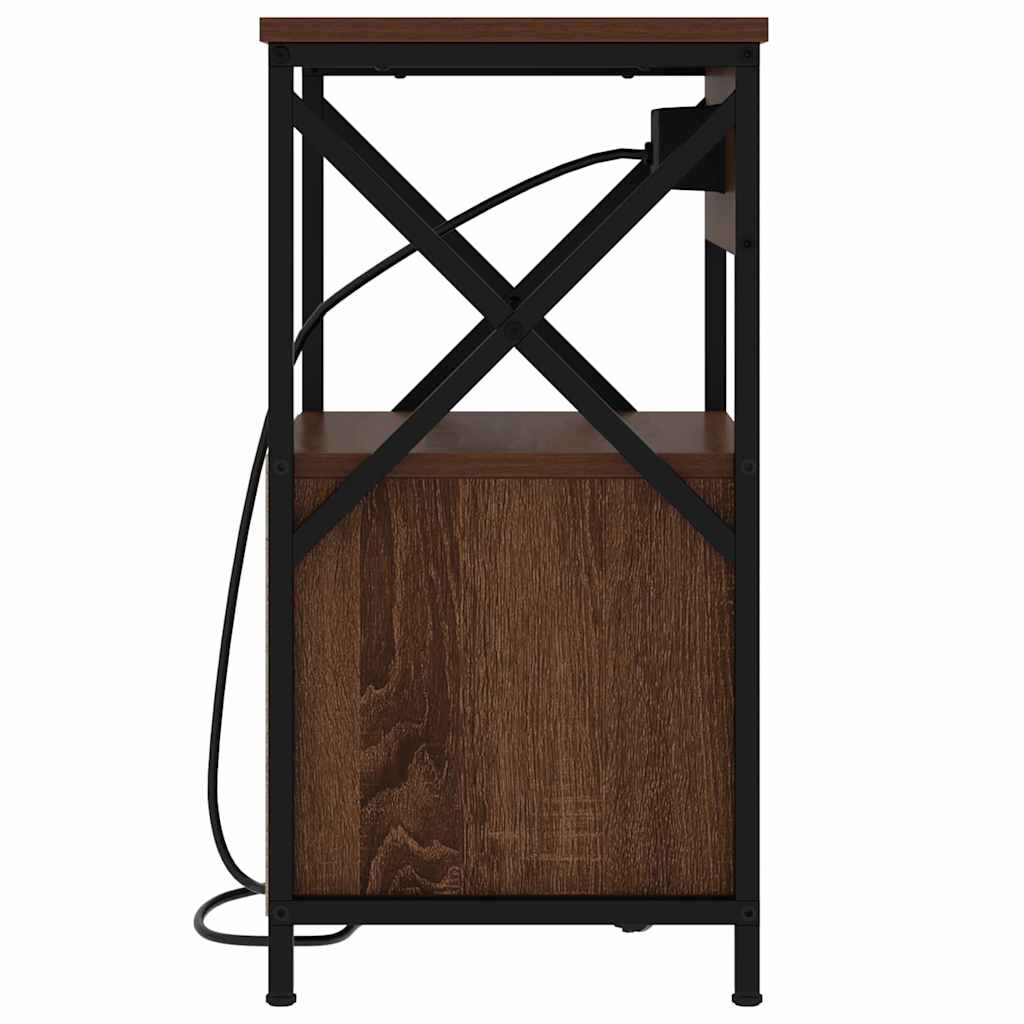 Noćni ormar 2 pcs Smeđi hrast 40 x 31 x 60 cm Konstruirano drvo