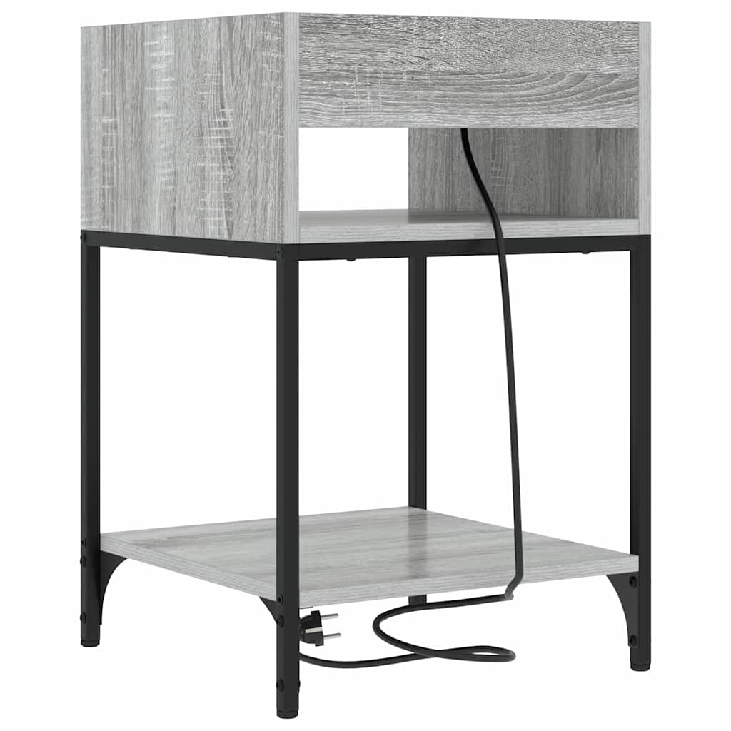 Noćni ormar Siva Sonoma 40 x 40 x 61 cm Konstruirano drvo