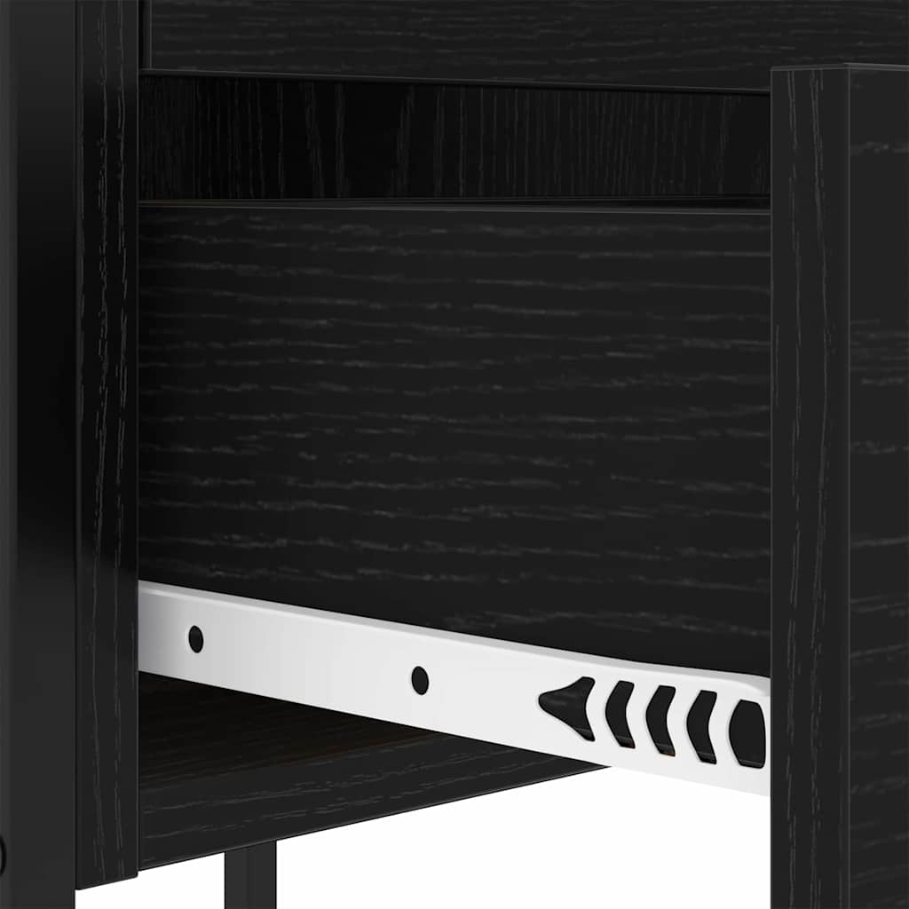 Noćni ormar 2 pcs Crni hrast 42 x 41 x 61 cm Konstruirano drvo