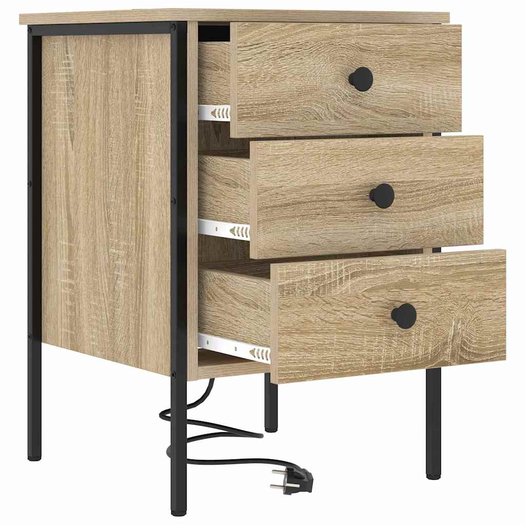 Noćni ormar s ladicama 2 pcs Sonoma hrast 42 x 41 x 61 cm