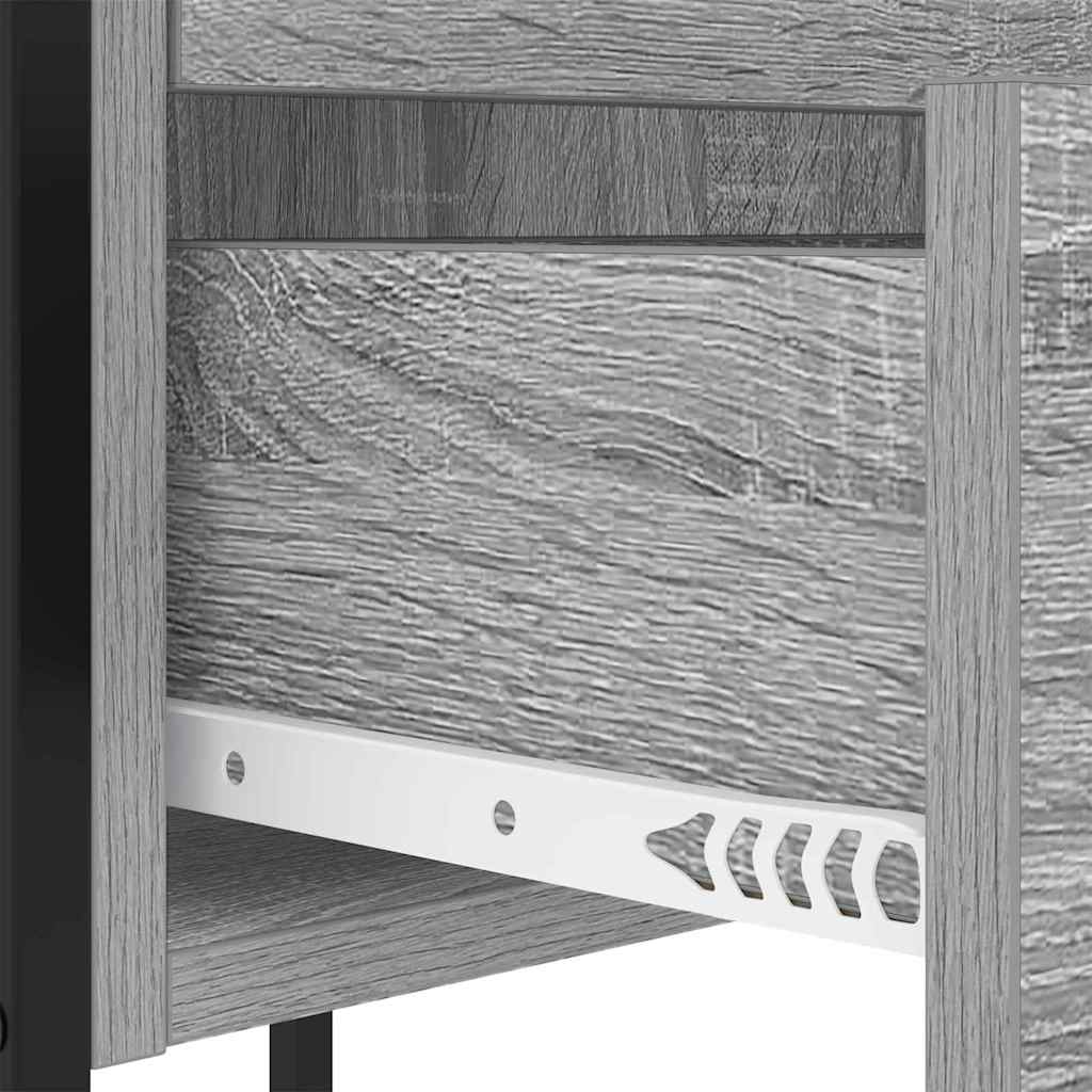 Noćni ormar 2 pcs Siva Sonoma 42 x 41 x 61 cm Konstruirano drvo