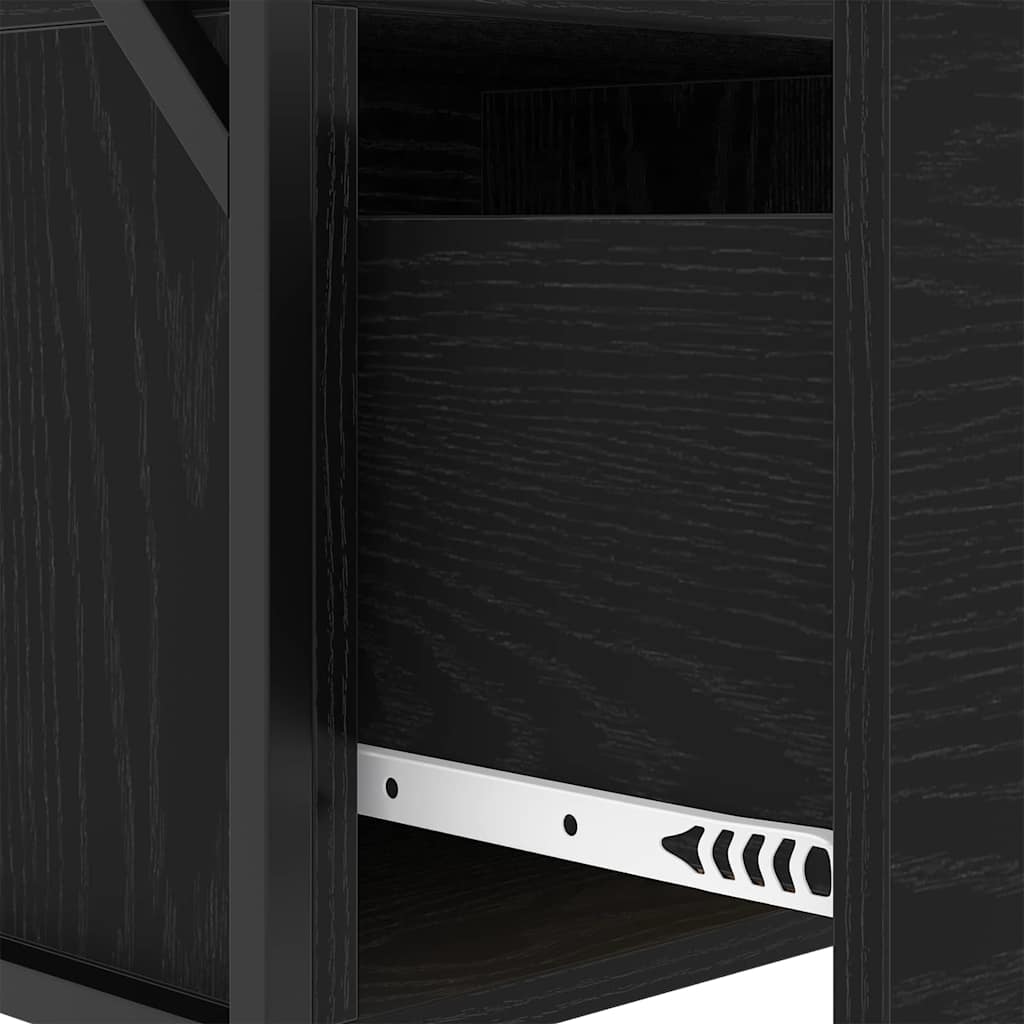 Noćni ormar 2 pcs Crni hrast 40 x 31 x 60 cm Konstruirano drvo
