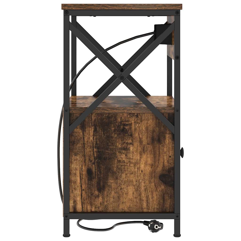 Noćni ormar s ladicama 2 pcs Dimljeni hrast 40 x 31 x 60 cm