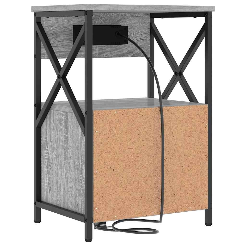 Noćni ormar Siva Sonoma 40 x 31 x 60 cm Konstruirano drvo