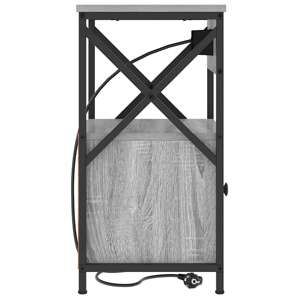 Noćni ormar 2 pcs Siva Sonoma 40 x 31 x 60 cm Konstruirano drvo