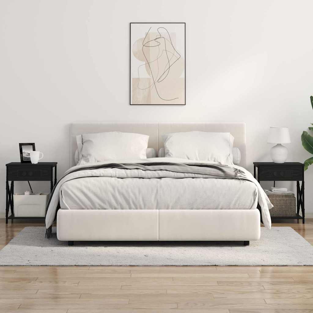 Noćni ormar 2 pcs Crni hrast 41 x 31 x 51 cm Konstruirano drvo