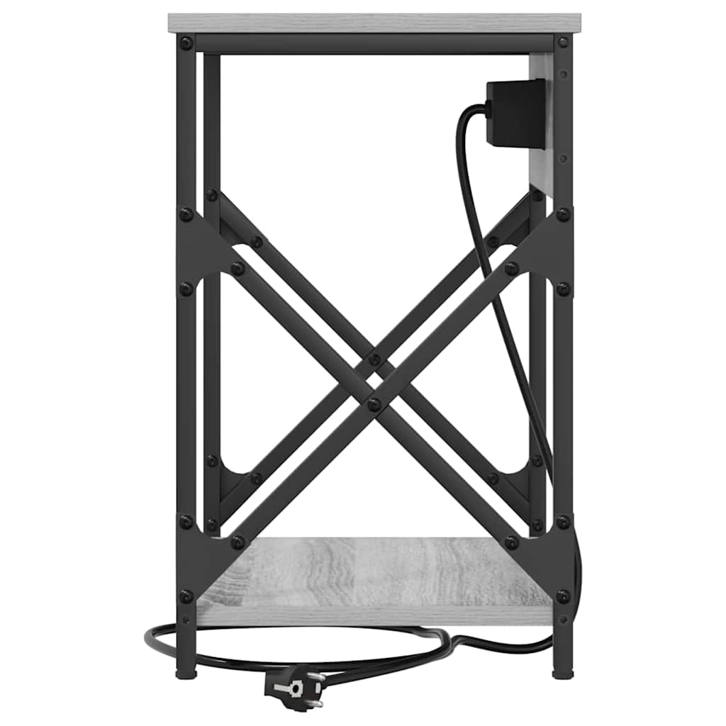 Noćni ormar 2 pcs Siva Sonoma 41 x 31 x 51 cm Konstruirano drvo