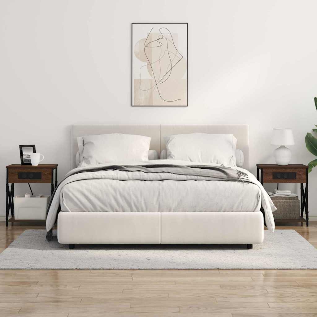 Noćni ormar 2 pcs Smeđi hrast 41 x 31 x 51 cm Konstruirano drvo