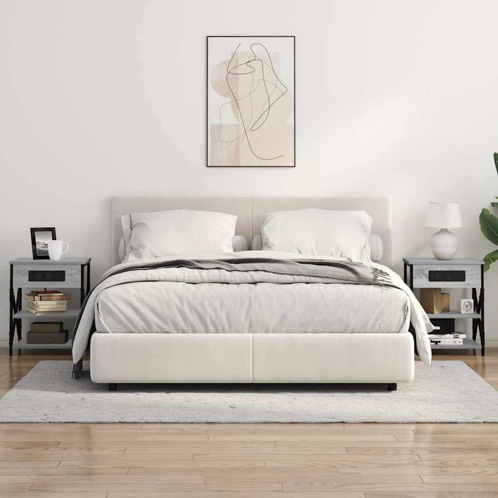 Noćni ormar 2 pcs Siva Sonoma 41 x 31 x 51 cm Konstruirano drvo
