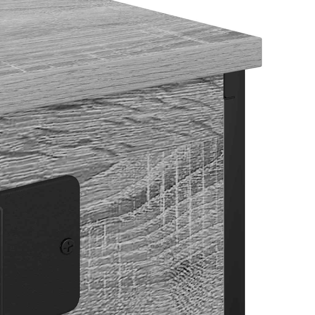 Noćni ormar 2 pcs Siva Sonoma 41 x 31 x 76 cm Konstruirano drvo
