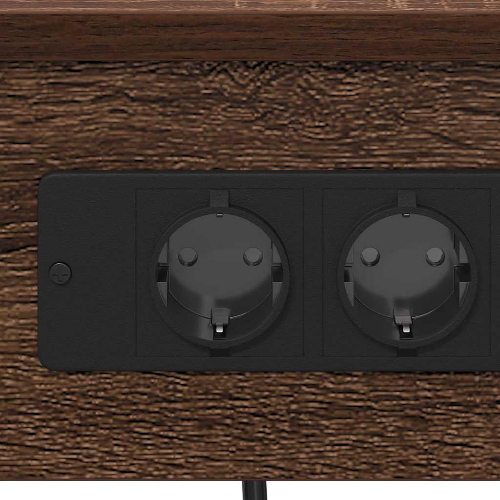 Noćni ormar 2 pcs Smeđi hrast 41 x 31 x 76 cm Konstruirano drvo