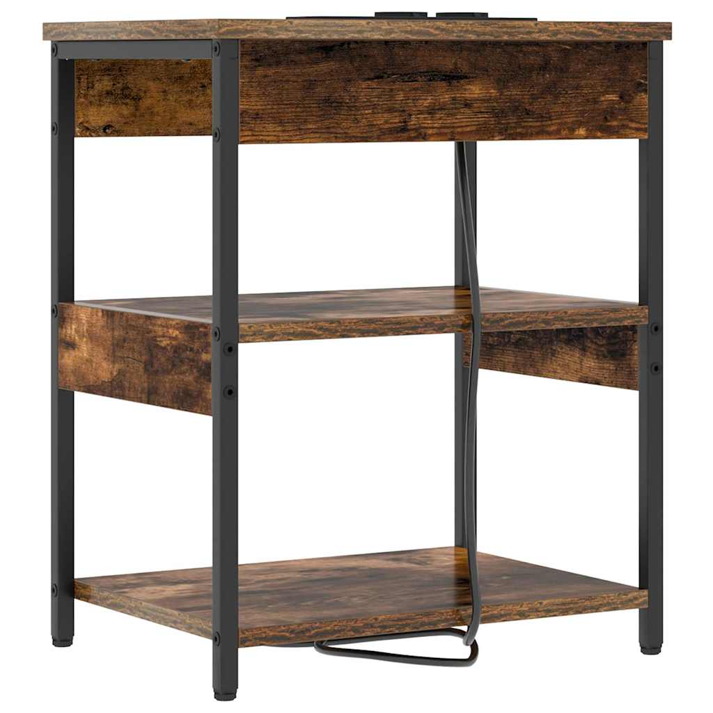 Noćni ormar 2 pcs Dimljeni hrast 41 x 31 x 51 cm