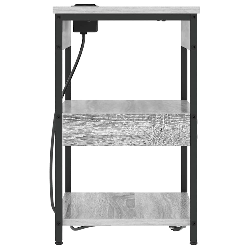 Noćni ormar 2 pcs Siva Sonoma 41 x 31 x 51 cm Konstruirano drvo
