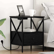 Noćni ormar s ladicama 2 pcs Crni hrast 41,5 x 40,5 x 55 cm