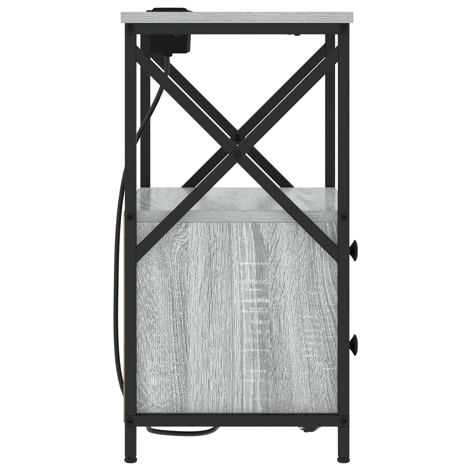 Noćni ormar 2 pcs Siva Sonoma 40 x 31 x 60 cm Konstruirano drvo