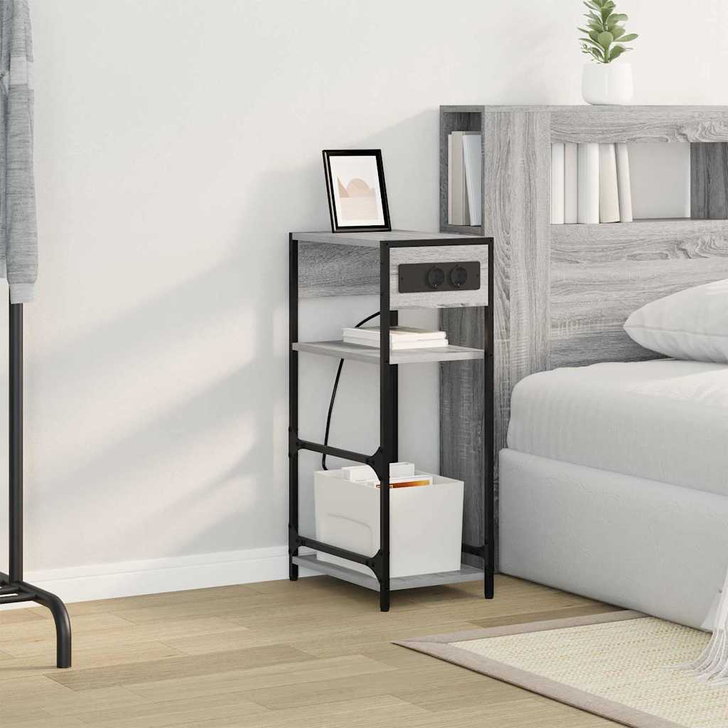 Noćni ormar Siva Sonoma 40 x 27 x 76 cm Konstruirano drvo