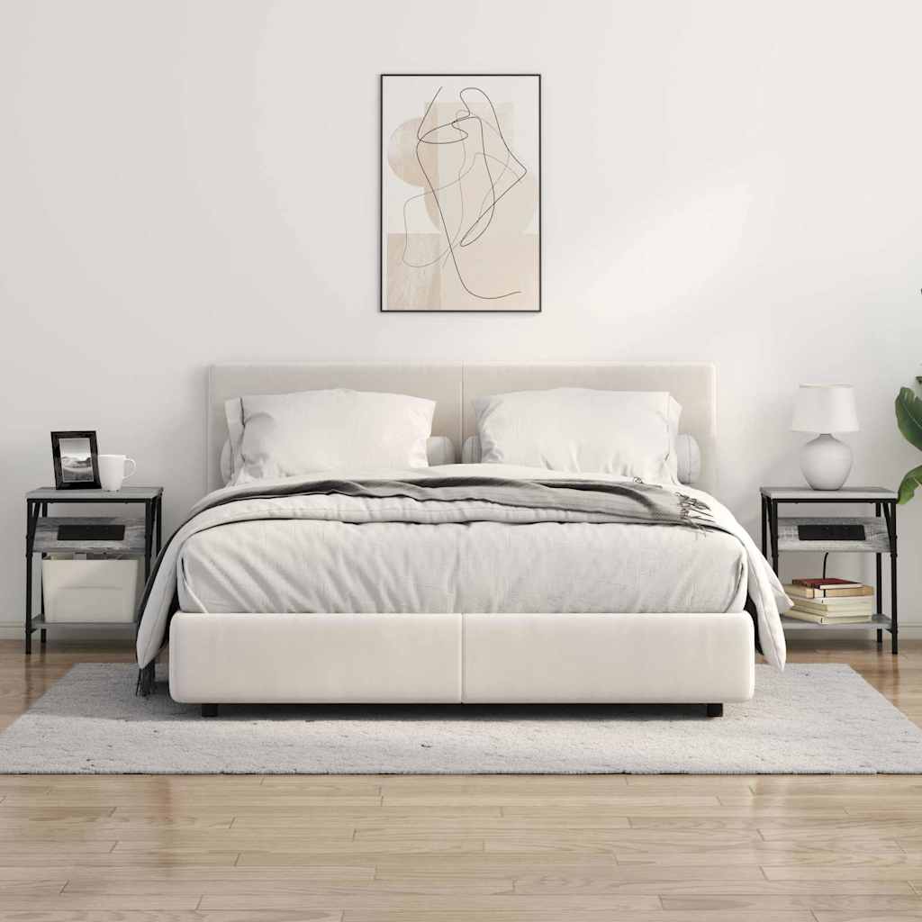 Noćni ormar 2 pcs Siva Sonoma 38 x 30 x 48 cm Konstruirano drvo