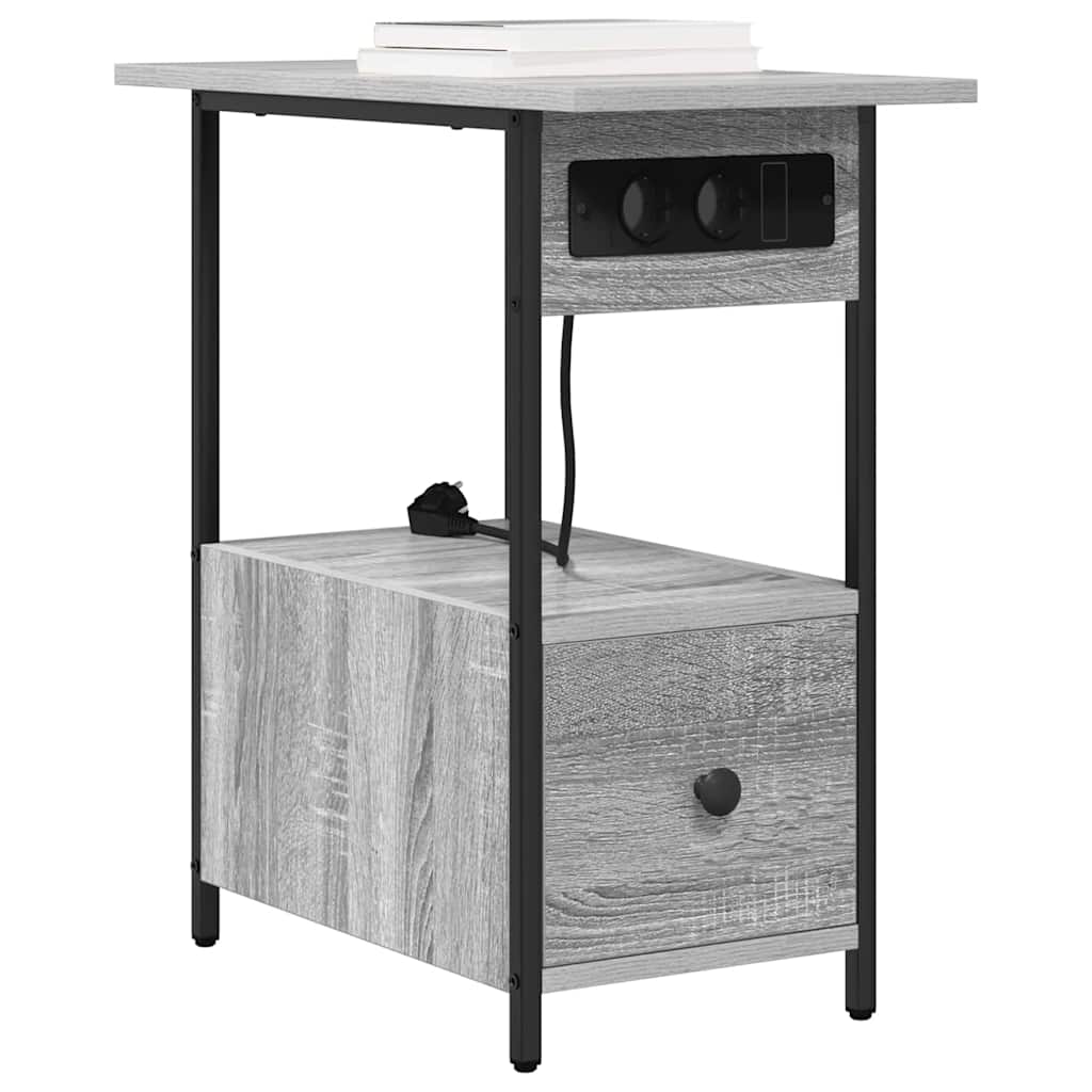 Noćni ormar Siva Sonoma 60 x 30 x 61 cm Konstruirano drvo