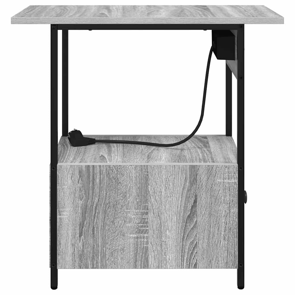 Noćni ormar Siva Sonoma 60 x 30 x 61 cm Konstruirano drvo