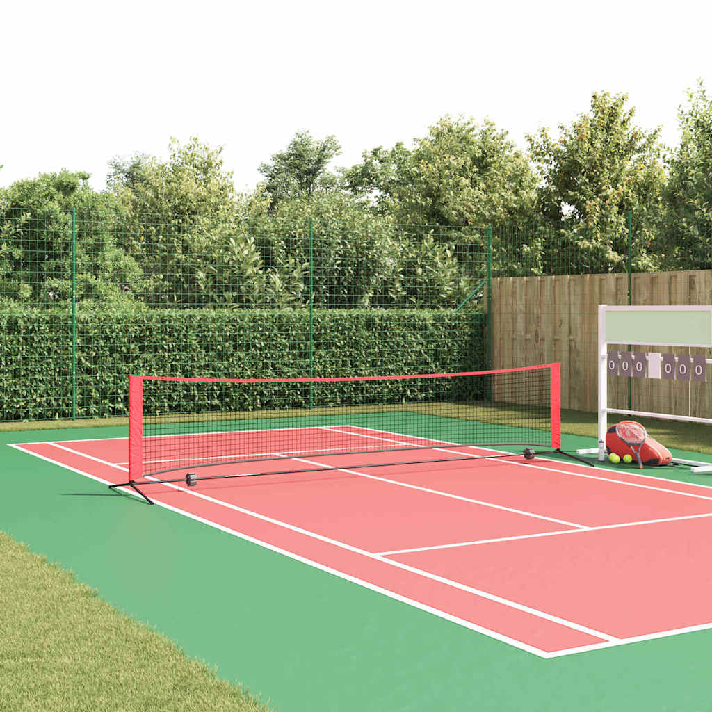 Teniska mreža Crna i crvena 396 x 92 x 87 cm Poliester
