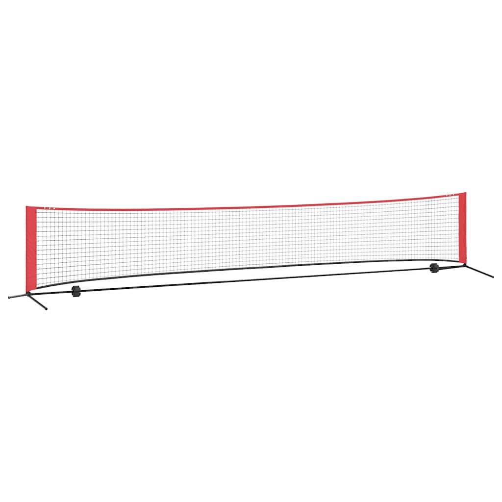 Teniska mreža Crna i crvena 494,5 x 90 x 87 cm Poliester