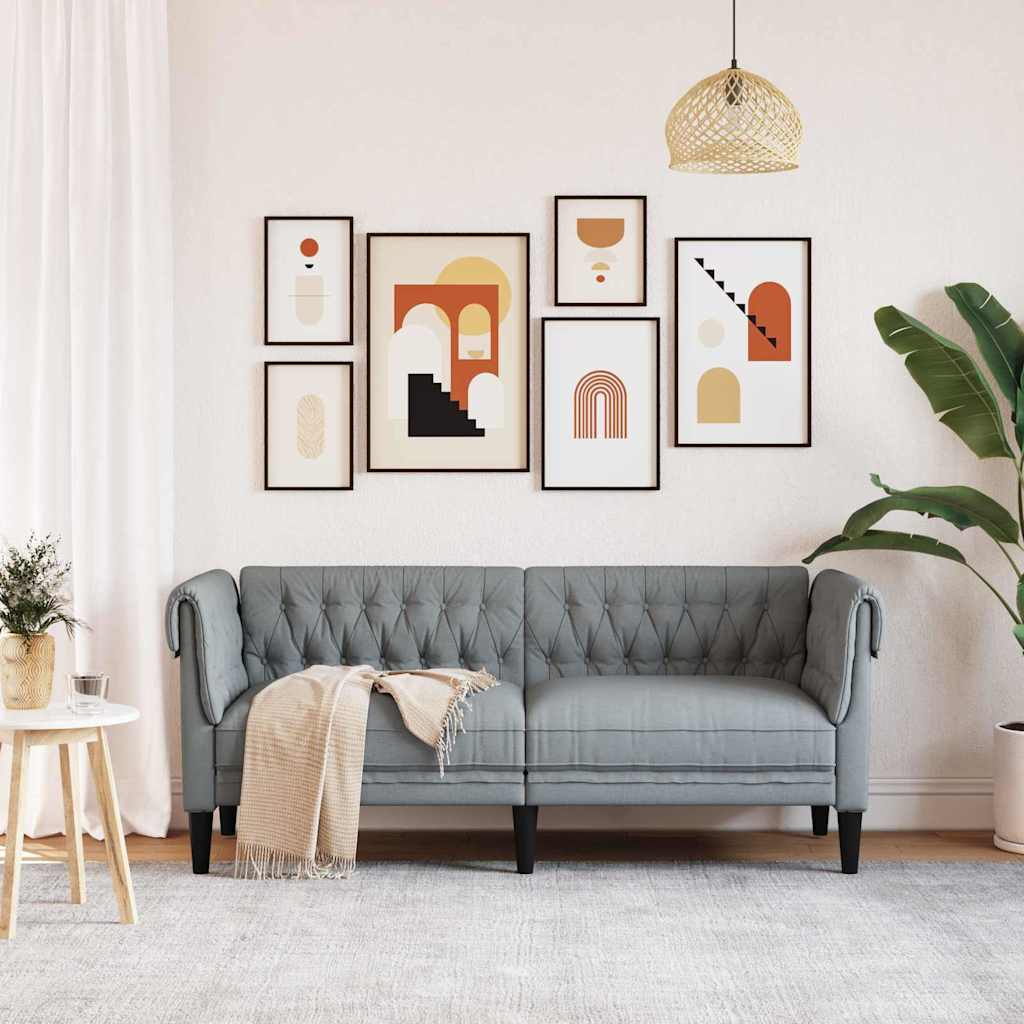 Sofa Svijetlo siva 182,5 x 74,5 x 74,5 cm Poliester