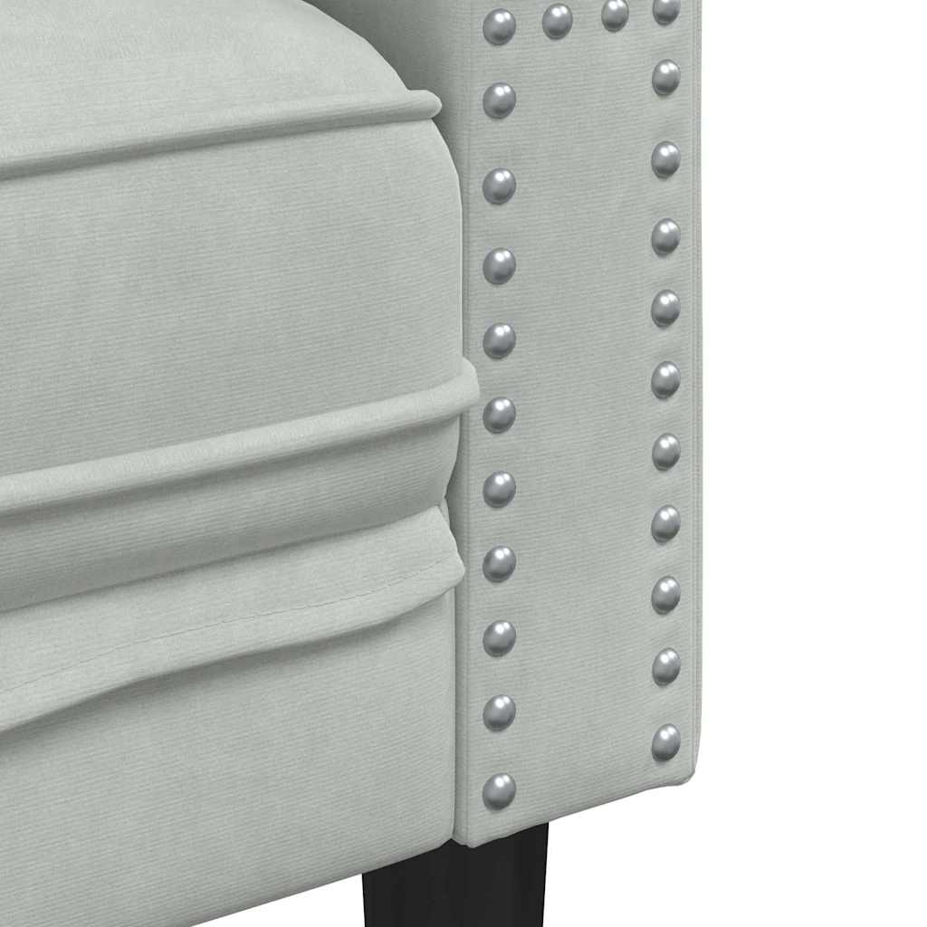 Sofa Svijetlo siva 174 x 74,5 x 70,5 cm Baršun