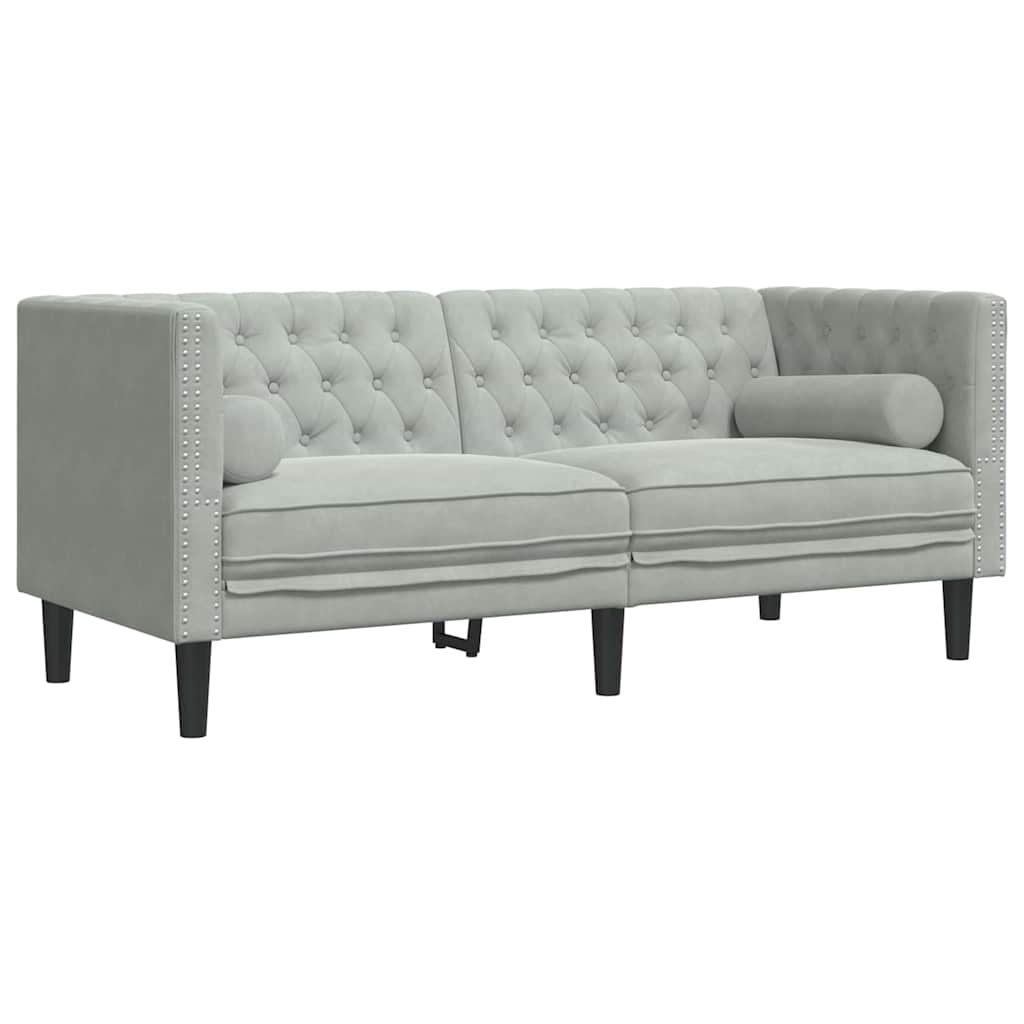 Sofa Svijetlo siva 174 x 74,5 x 70,5 cm Baršun