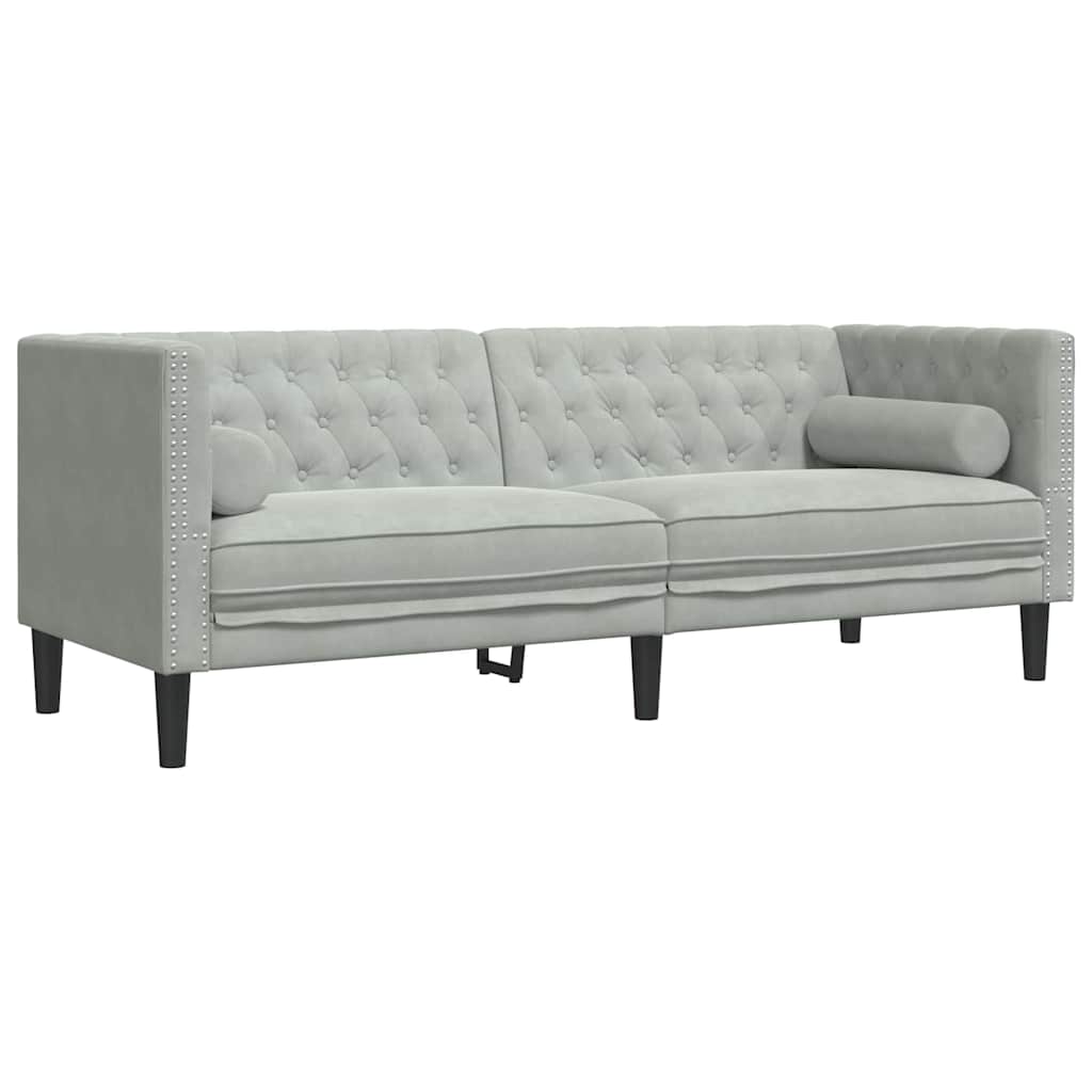 Sofa Svijetlo siva 194 x 74,5 x 70,5 cm Baršun